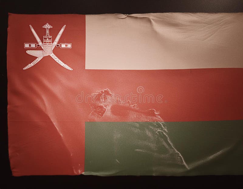 Oman Flag. The National Flag of Oman stock photo