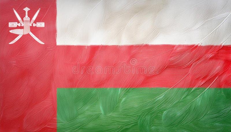 Oman Flag. The National Flag of Oman stock image
