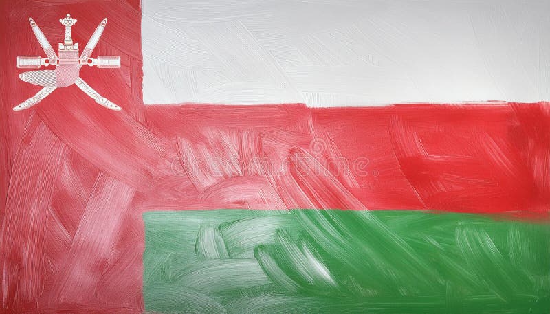Oman Flag. The National Flag of Oman stock image