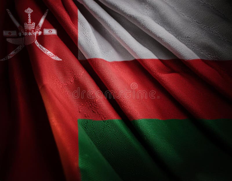 Oman Flag. The National Flag of Oman stock photo