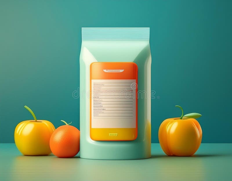 Customizable Template for Nutritional Facts Label with Clear Background royalty free illustration