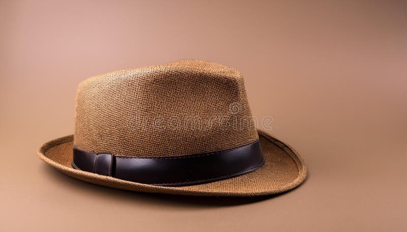 Brown Fedora Hat_ royalty free illustration