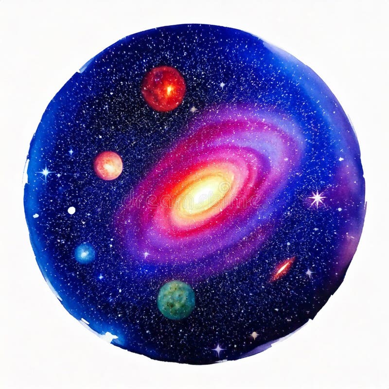 A Hyper-Realistic Watercolor Galaxy