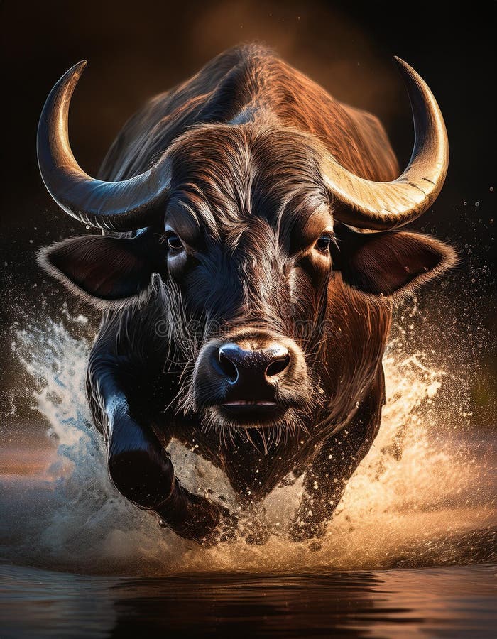 Water Buffalo Running Cartoon Stock Photos Free Royalty Free Stock