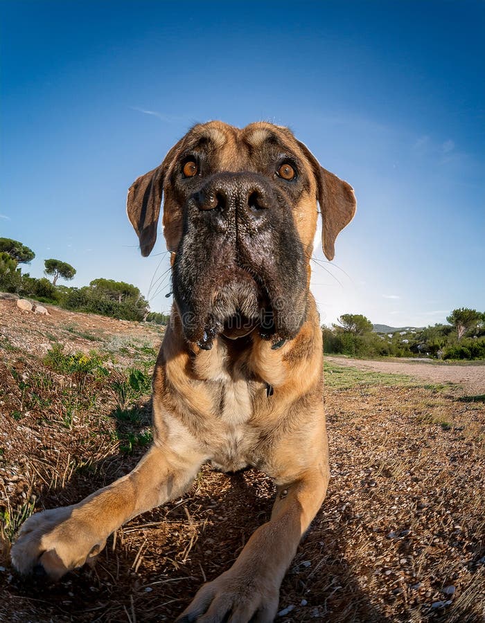 A German Shepherd is sitting on a rocky ledge overlooking a scenic coastal landscape. The backdrop features lush green hills and a calm, expansive ocean under a clear sky. The dog, wearing a collar, faces away from the camera, appearing relaxed and attentive. The stone surface is rugged with patches of vegetation. The scene captures a tranquil moment with natural beauty and a sense of freedom. Majorca Shepherd Dog. Al Generated. Dog stone illustrations