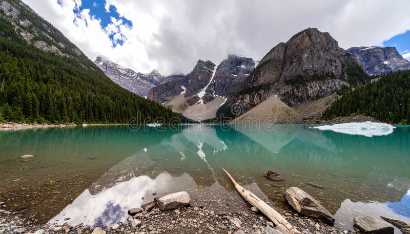 Serene Mountain Lake Landscape royalty free stock photography