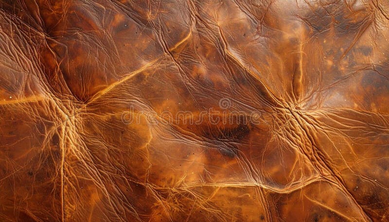 Aged Brown Leather Texture vector illustration