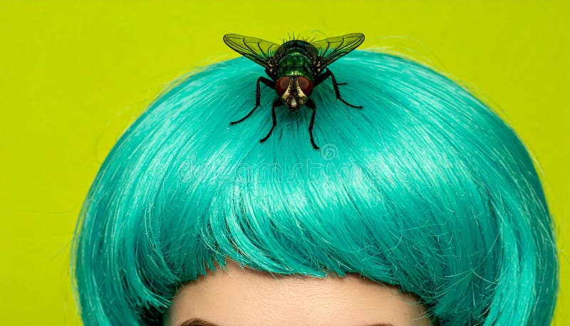 Wig and Fly stock illustration