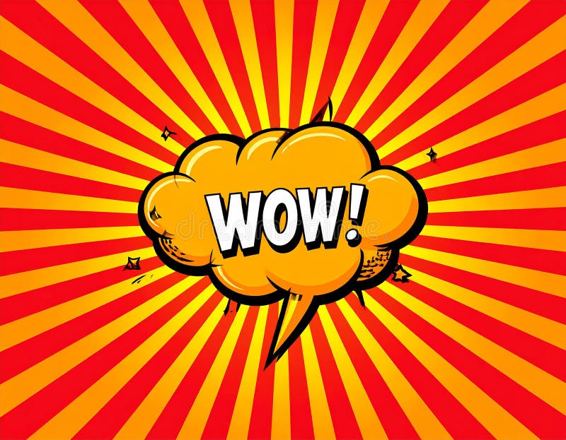 Comic book speech bubble or balloon explosion or shout balloon wow! in trendy pop art vector illustration