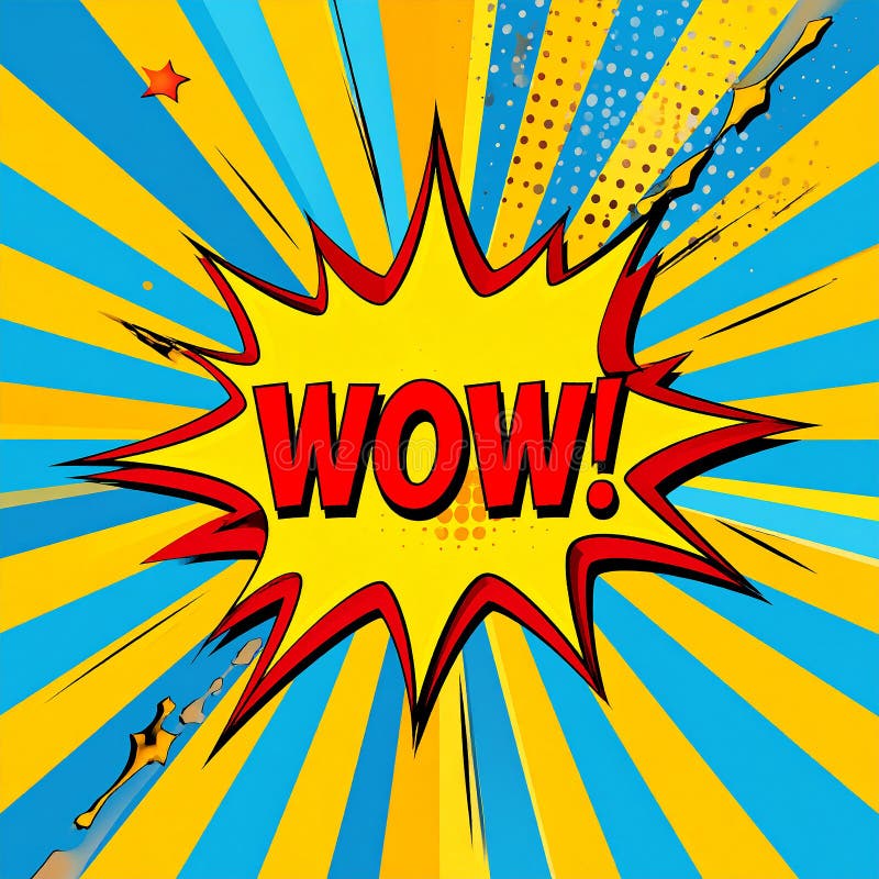 Comic book speech bubble or balloon explosion or shout balloon wow! in trendy pop art vector illustration