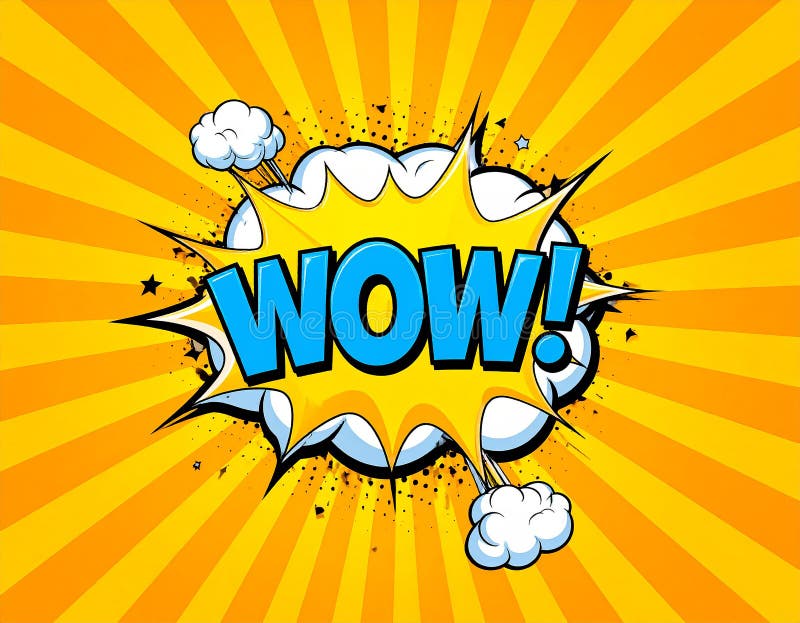 Comic book speech bubble or balloon explosion or shout balloon wow! in trendy pop art vector illustration