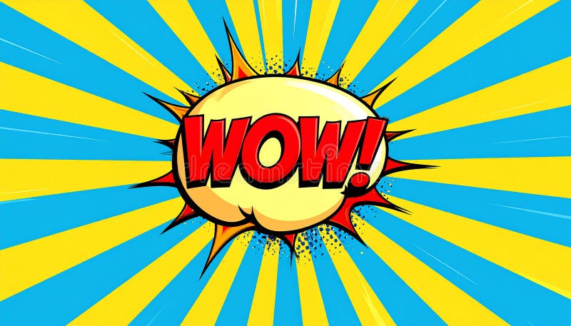 Comic book speech bubble or balloon explosion or shout balloon wow! in trendy pop art vector illustration