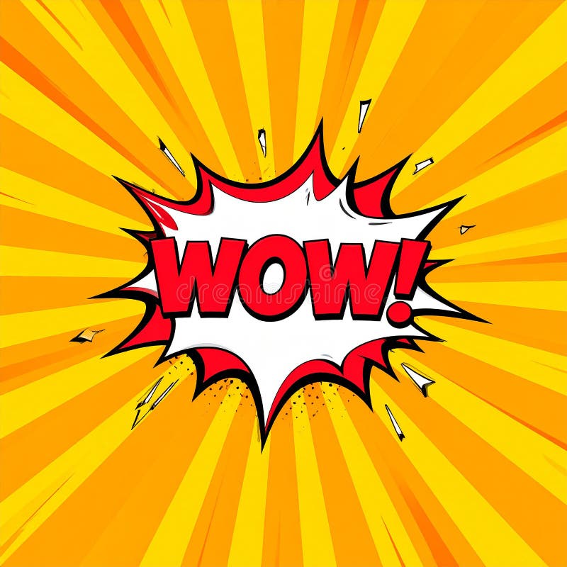 Comic book speech bubble or balloon explosion or shout balloon wow! in trendy pop art vector illustration