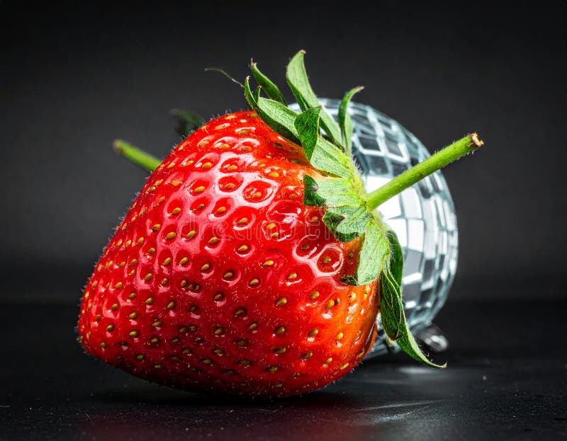 Strawberry shaped discoball royalty free illustration