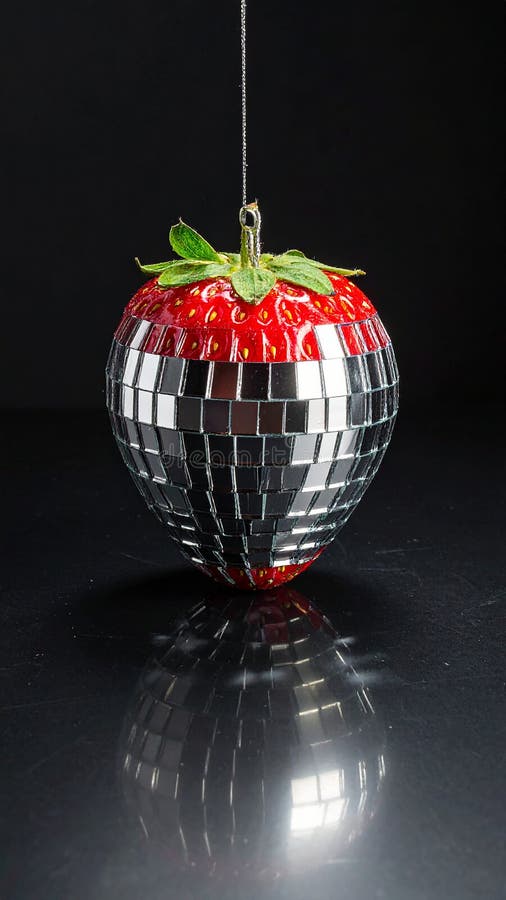 Strawberry shaped discoball royalty free illustration
