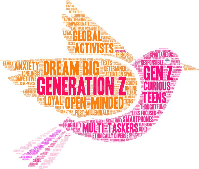 Generation Z Word Cloud stock vector. Illustration of ethnically