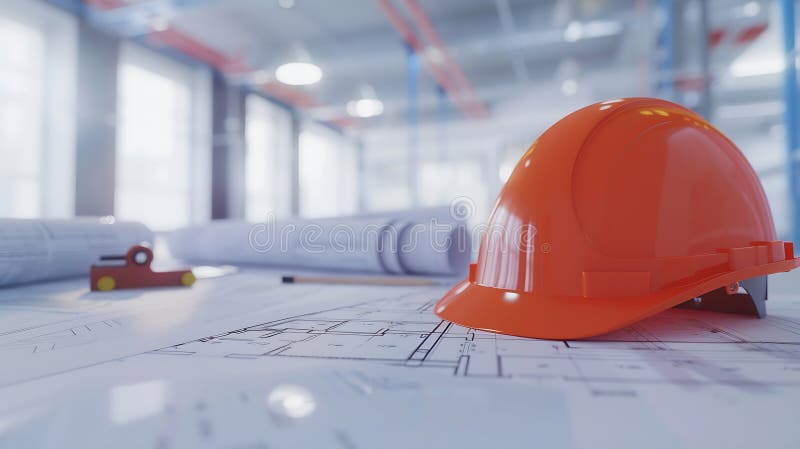 Generative AI Architectural designed building blueprint layout and engineer tool for designing blueprint with cont stock photos