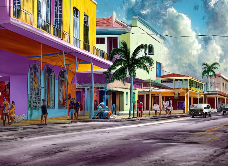 East Little Havana Neighborhood in Miami Florida USA Stock East Little Havana Neighborhood in Miami Florida USA Stock