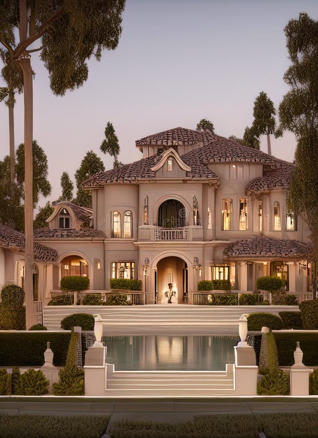 Fictional Mansion In Thousand Oaks California United States Stock