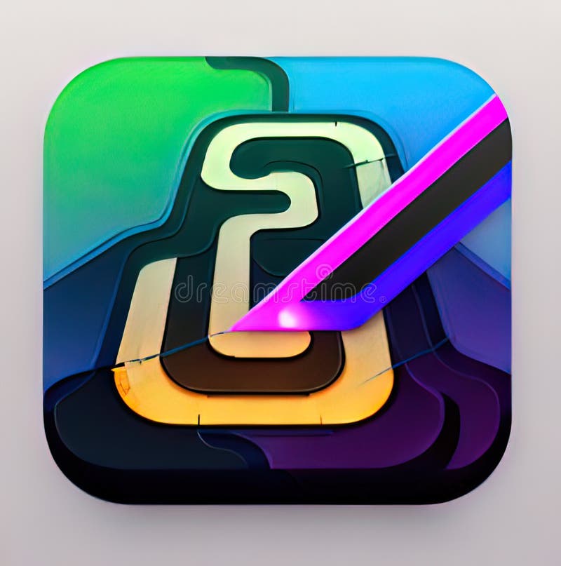 Multiplayer Online Battle Arena Software App Icon. Generative AI