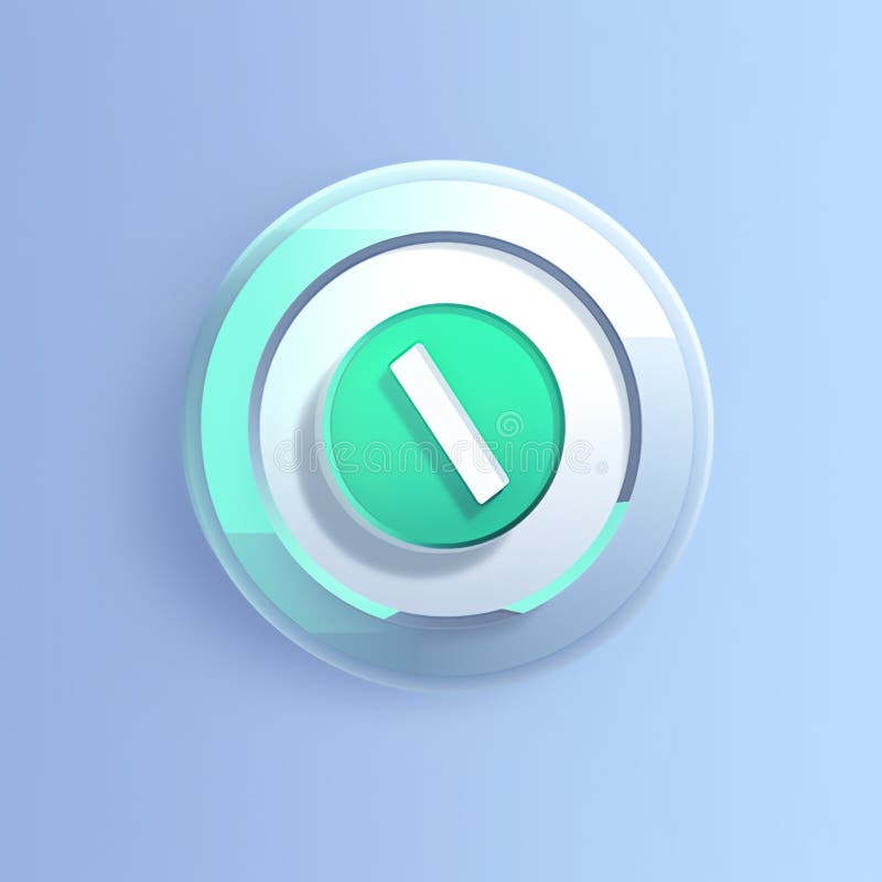 Generative AI 3D realistic check mark- stock illustration