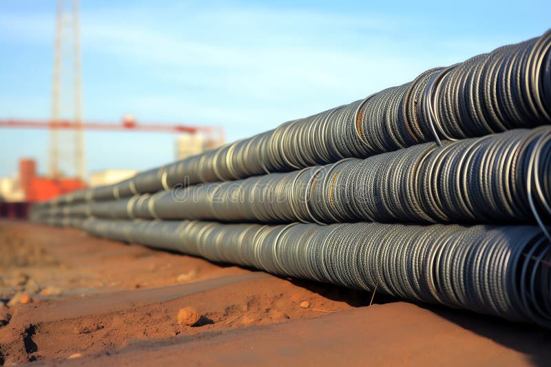 1151_Deformed_Bars_Steel_1 stock illustration. Illustration of steel