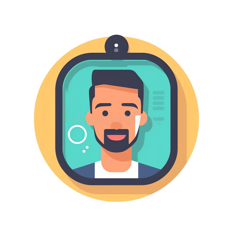 Generative AI Face Recognition Technology Concept Circuit Diagram