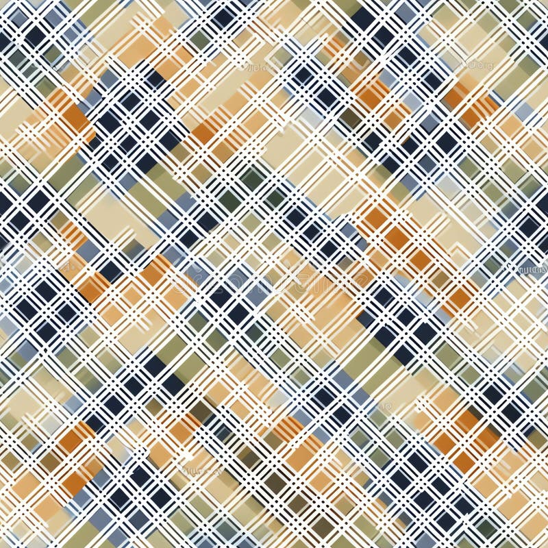 Generative AI Gingham check plaid pattern- stock illustration