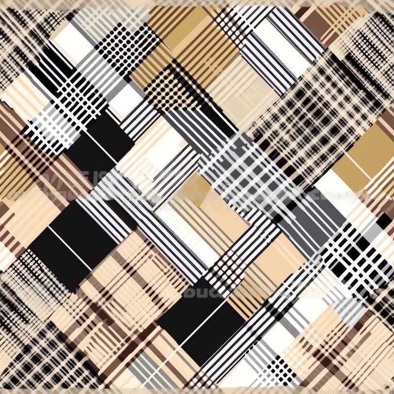 Generative AI Gingham check plaid pattern- vector illustration