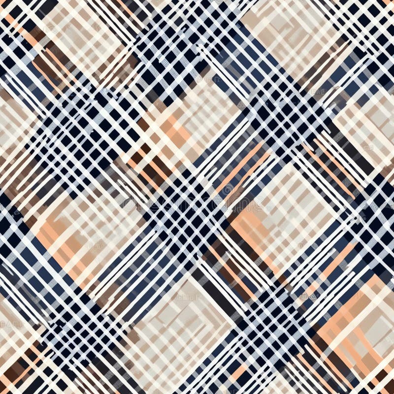 Generative AI Gingham check plaid pattern- vector illustration