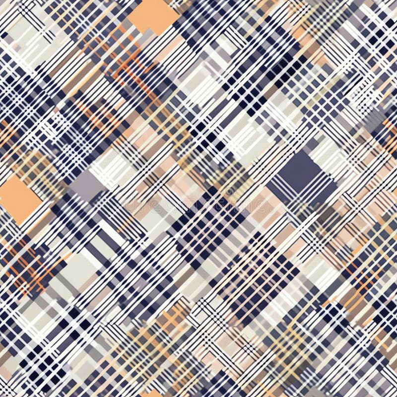 Generative AI Gingham check plaid pattern- vector illustration
