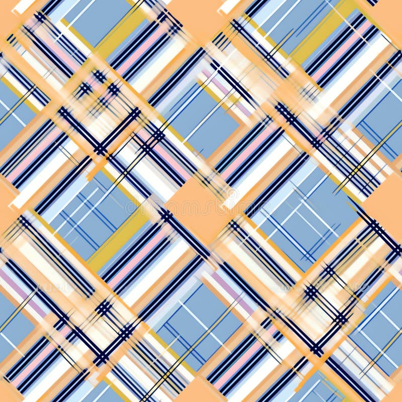 Generative AI Gingham check plaid pattern- vector illustration