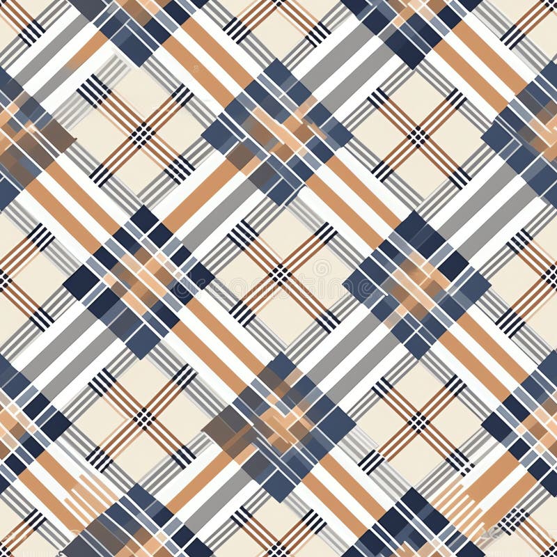 Generative AI Gingham check plaid pattern- vector illustration