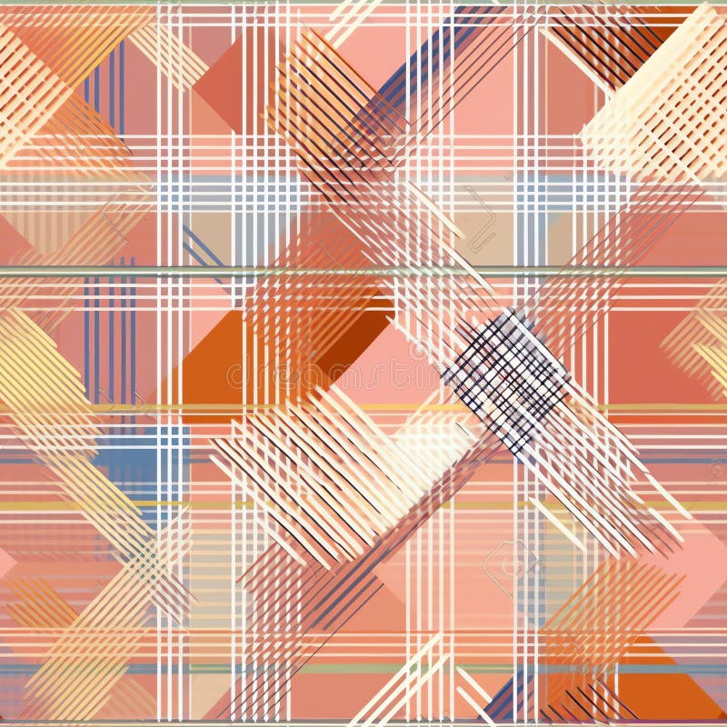 Generative AI Gingham check plaid pattern- vector illustration