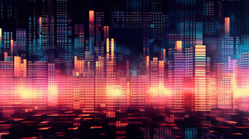 Generative AI, a glitch effect for a digital and edgy website design vector illustration