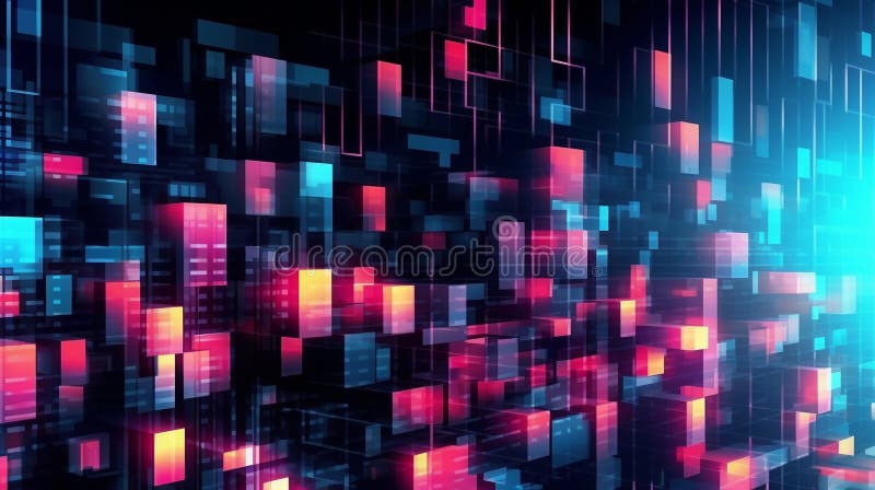 Generative AI, a glitch effect for a digital and edgy website design vector illustration