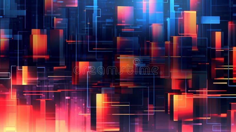 Generative AI, a glitch effect for a digital and edgy website design stock illustration