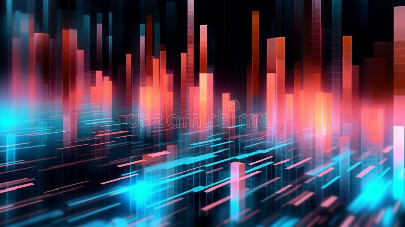 Generative AI, a glitch effect for a digital and edgy website design royalty free illustration