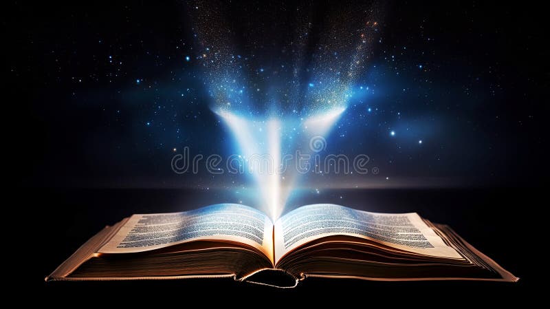 Mystery Open Book With Shining Pages Fantasy Book With Magic Light Sparkles  And Stars Vector Illustration Stock Illustration - Download Image Now -  iStock