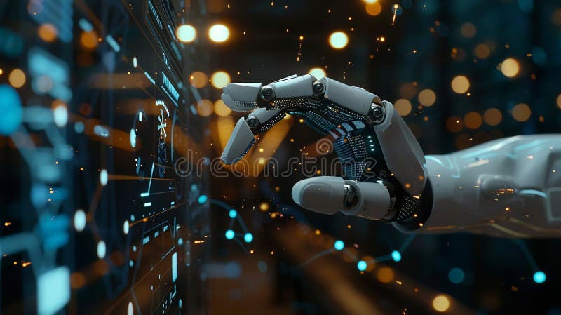 Generative ai menschliche Interaktion mit ai künstliche Intelligenz virtuellen Assistant Chatbot in Konzept ai künstliche stock abbildung