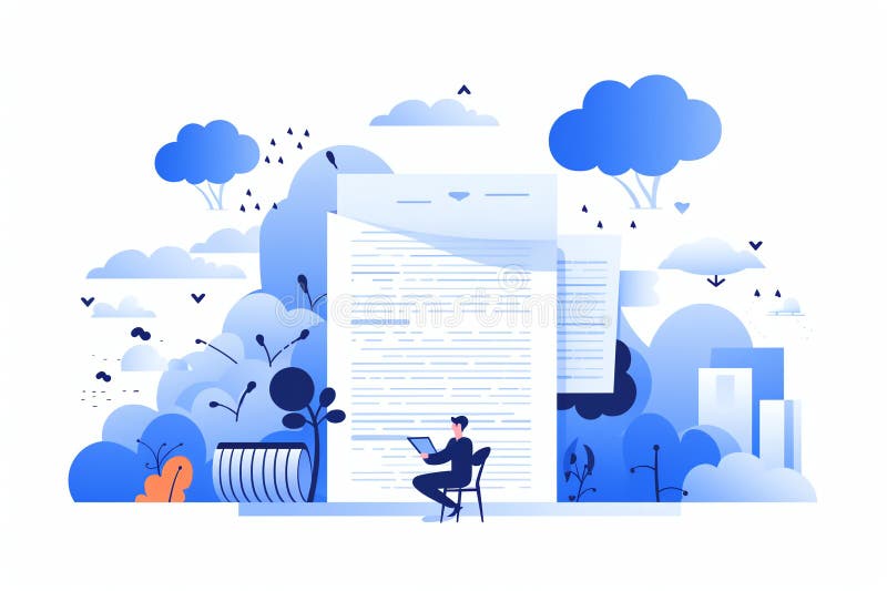 Generative AI Newspaper Production Process in Stock Illustration