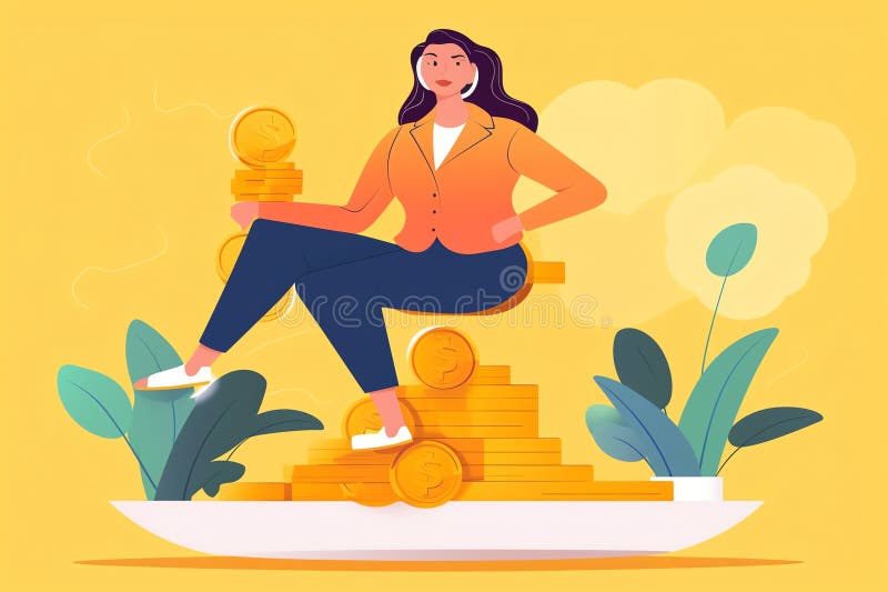 Generative AI Pay Check- royalty free illustration