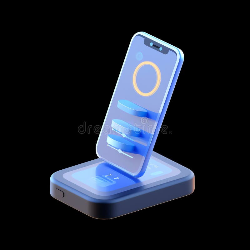 Generative AI Smartphone with check sign- vector illustration