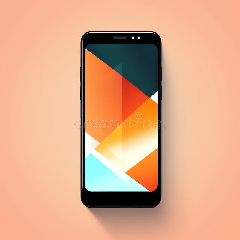 Generative AI Smartphone with check sign- royalty free illustration