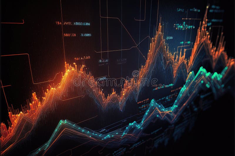 Generative AI, Stock Market Chart Lines, Financial Graph on Technology Chart Ai Stock