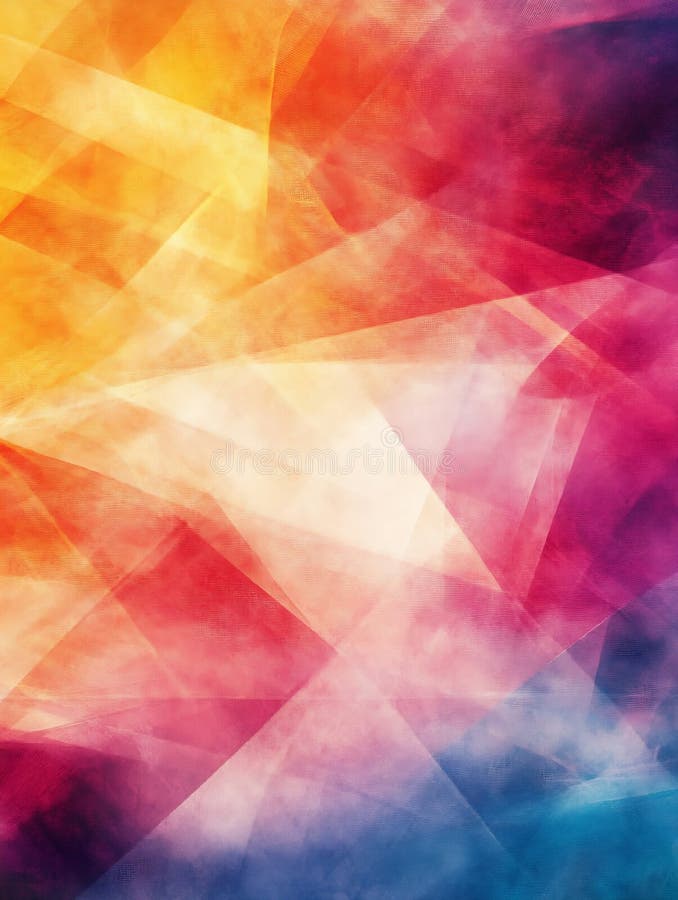 Generative AI Vibrant geometric abstraction with dynamic multicolored texture design business concept. royalty free stock image