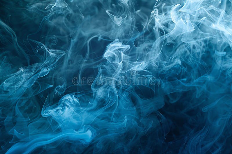 Generatives ai bild aus mischung von blau und weiß rauchtapete.