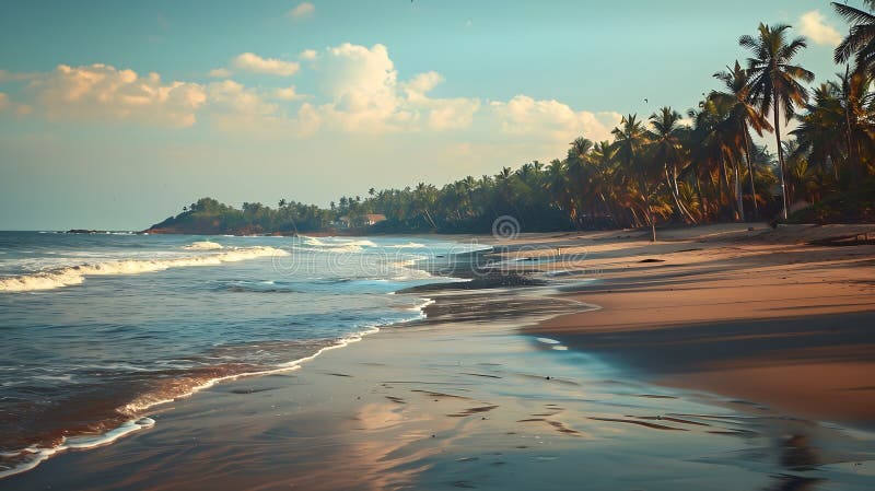 Generatives ai bogmalo strand goa india asia business konzept. stock abbildung
