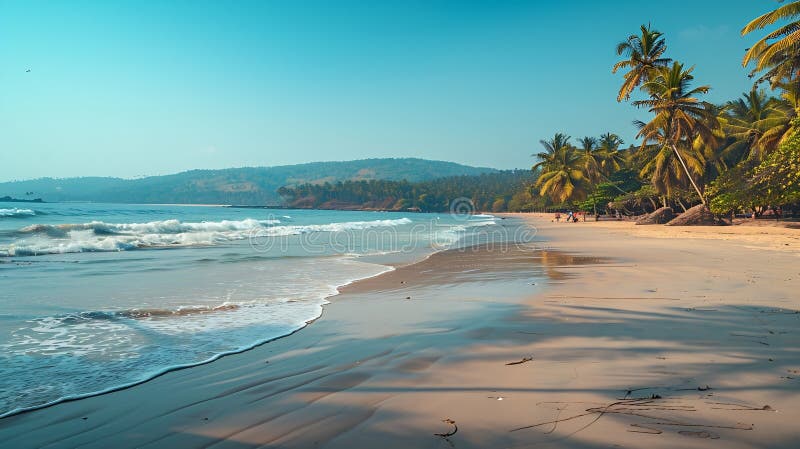 Generatives ai bogmalo strand goa india asia business konzept. vektor abbildung