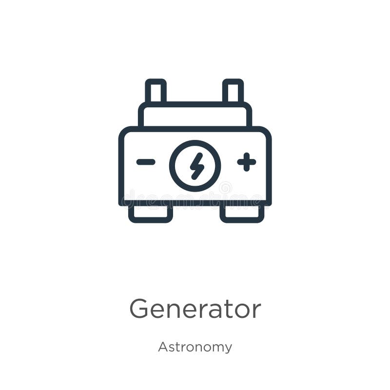 Download Generator Icon. Thin Linear Generator Outline Icon ...